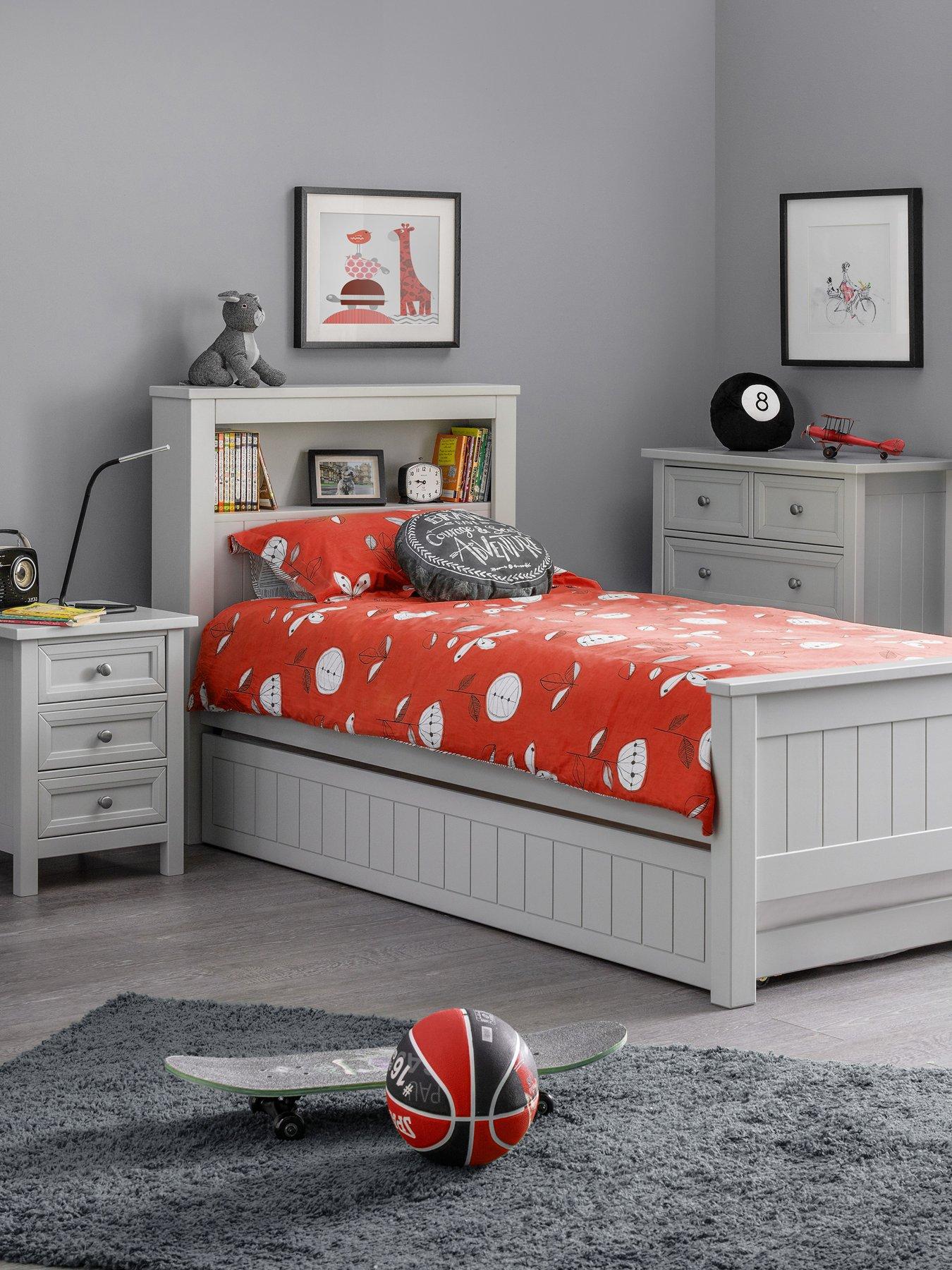 Image 6 of 6 of Julian Bowen Maine Bookcase Bed 90&nbsp;cm - Dove Grey
