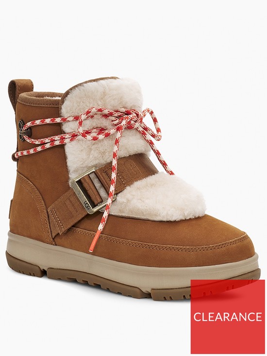 front image of ugg-classic-weather-hiker-ankle-boots-chestnut