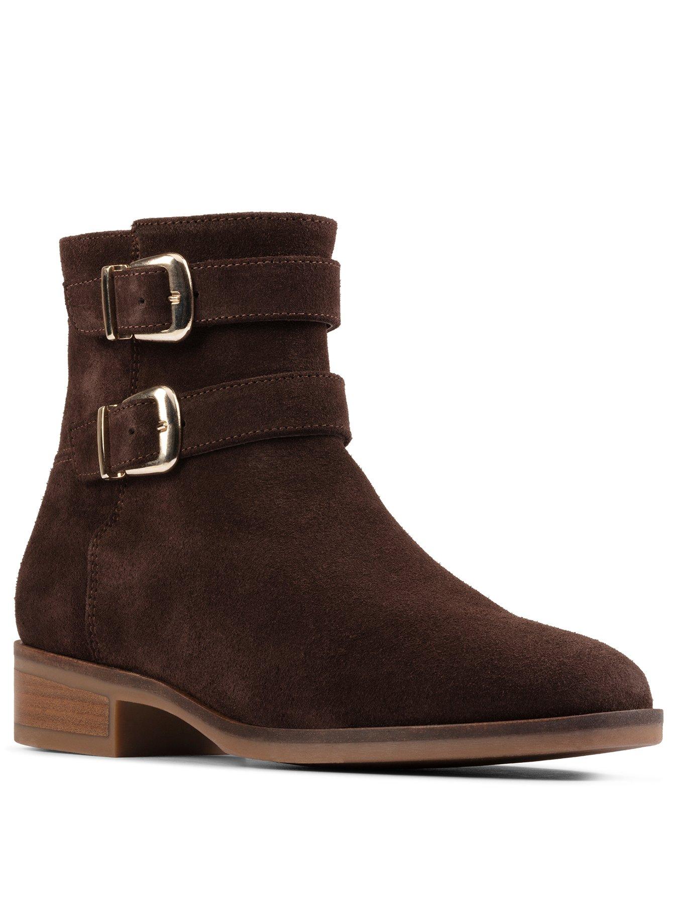 clarks buckle boots