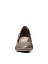  image of clarks-linvale-jerica-leather-low-heeled-shoe-metallic-leather