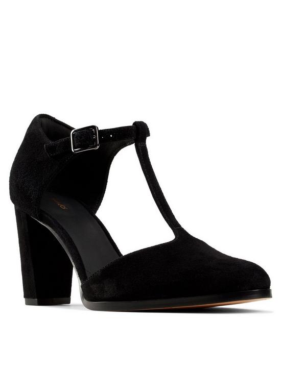 front image of clarks-kaylin85-tbar2-heeled-shoes-black