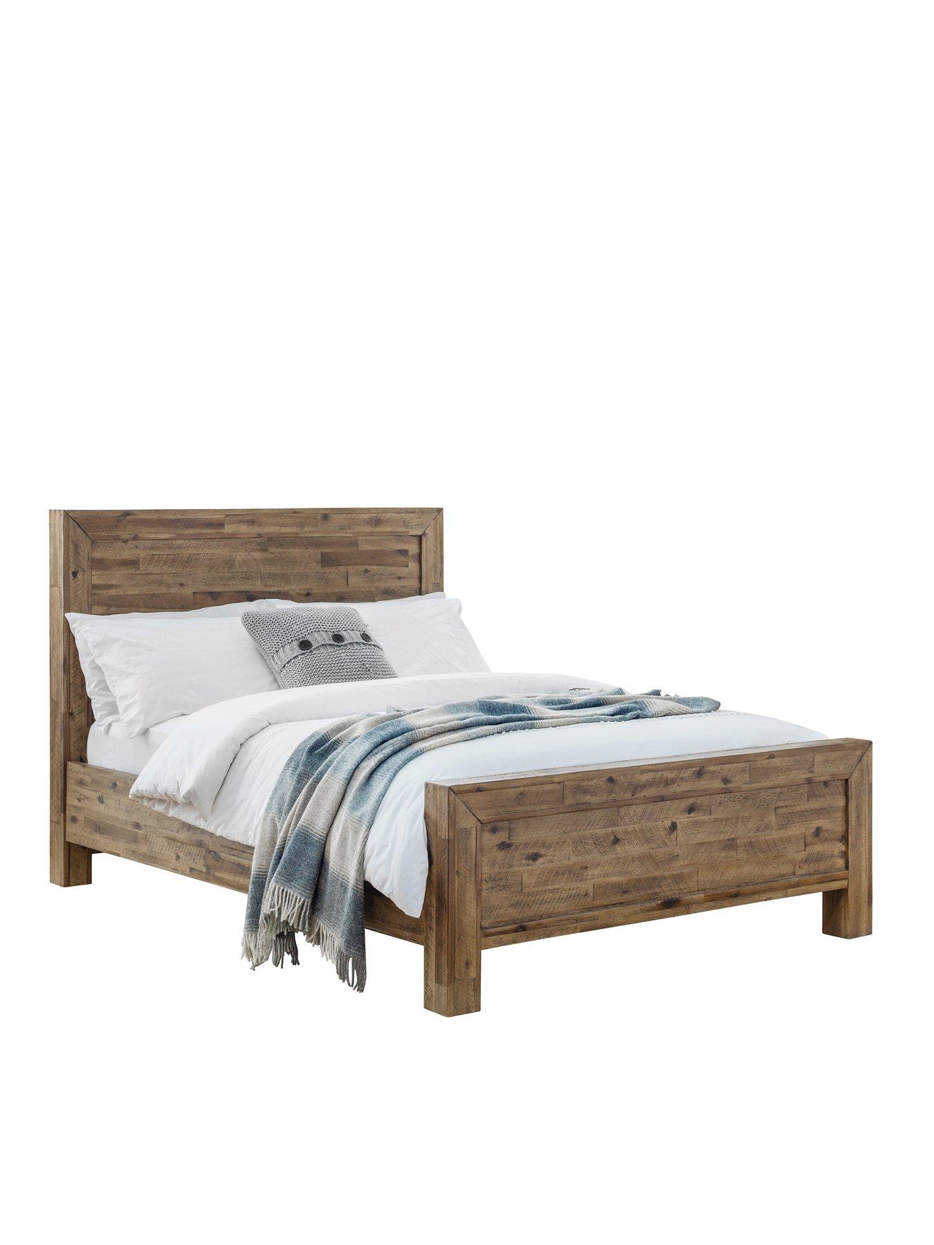 Acacia wood deals bed frame king