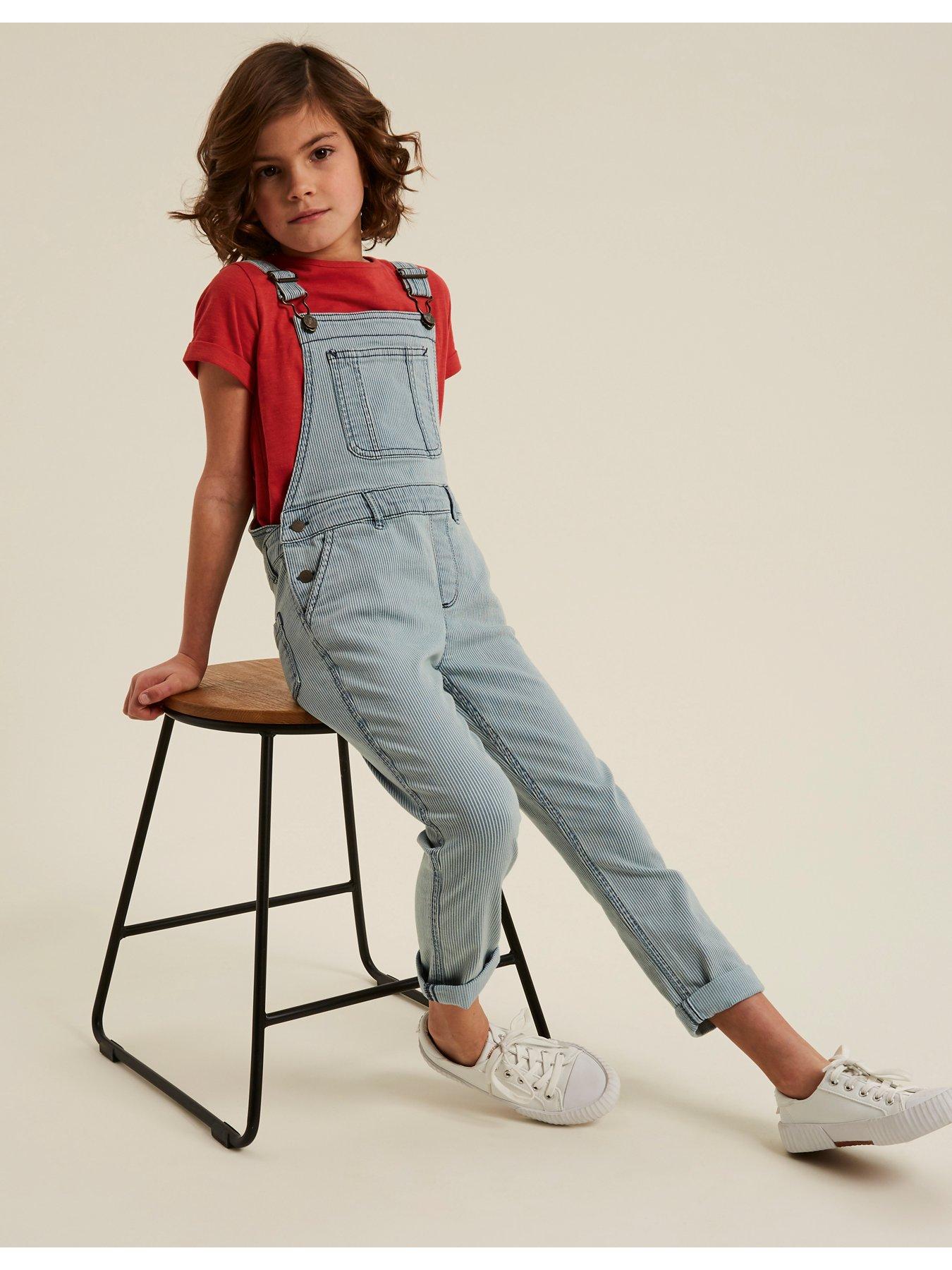 girl denim dungarees uk