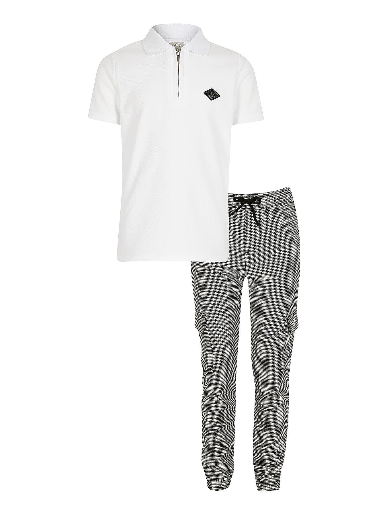 polo shirt with joggers