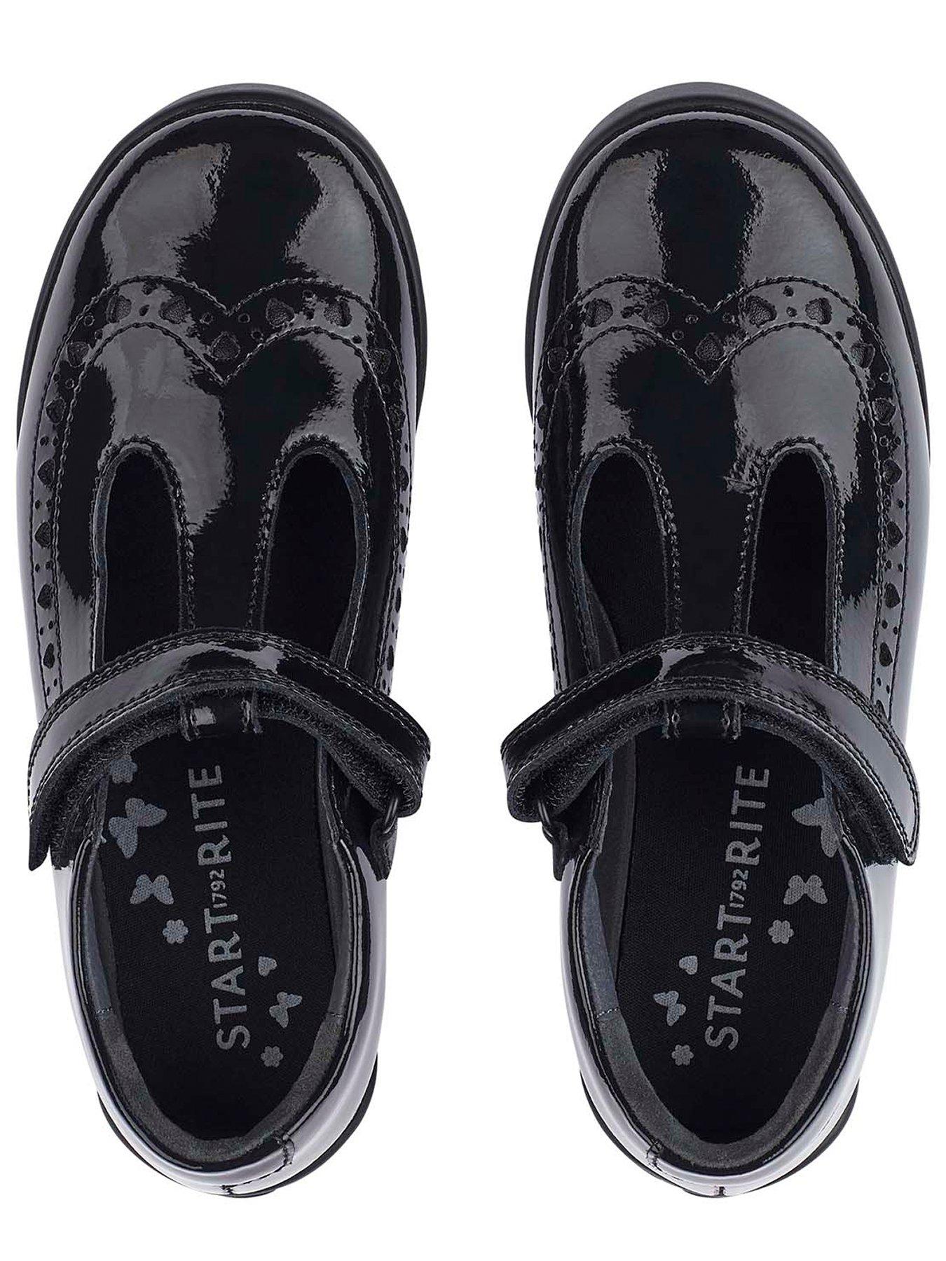  Girls Leapfrog T-Bar School Shoes - Black