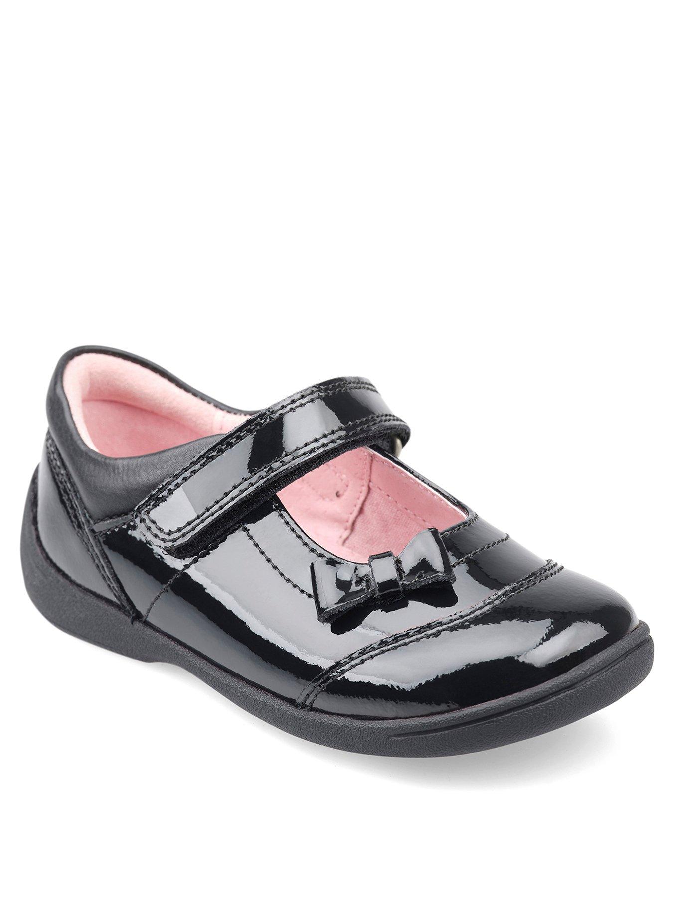 girls black patent mary janes