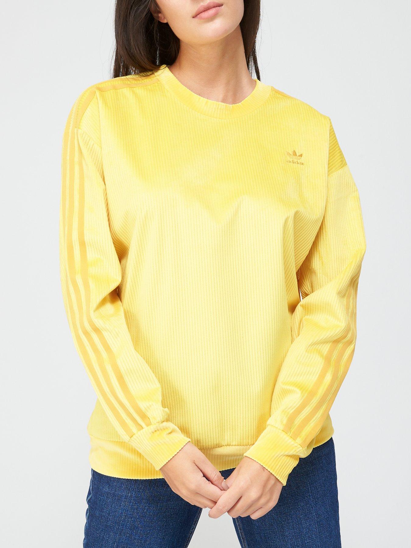 yellow adidas sweatshirt womens