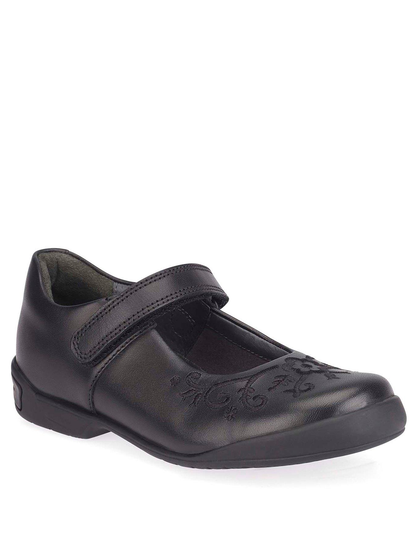 girls wide fit school shoes