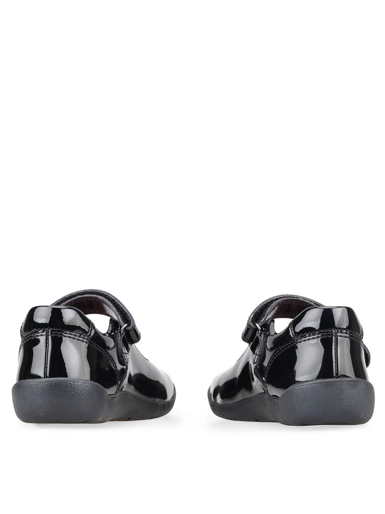Image 2 of 5 of Start-rite Girls Giggle&nbsp;Patent Leather Riptape Mary Jane School Shoes - Black