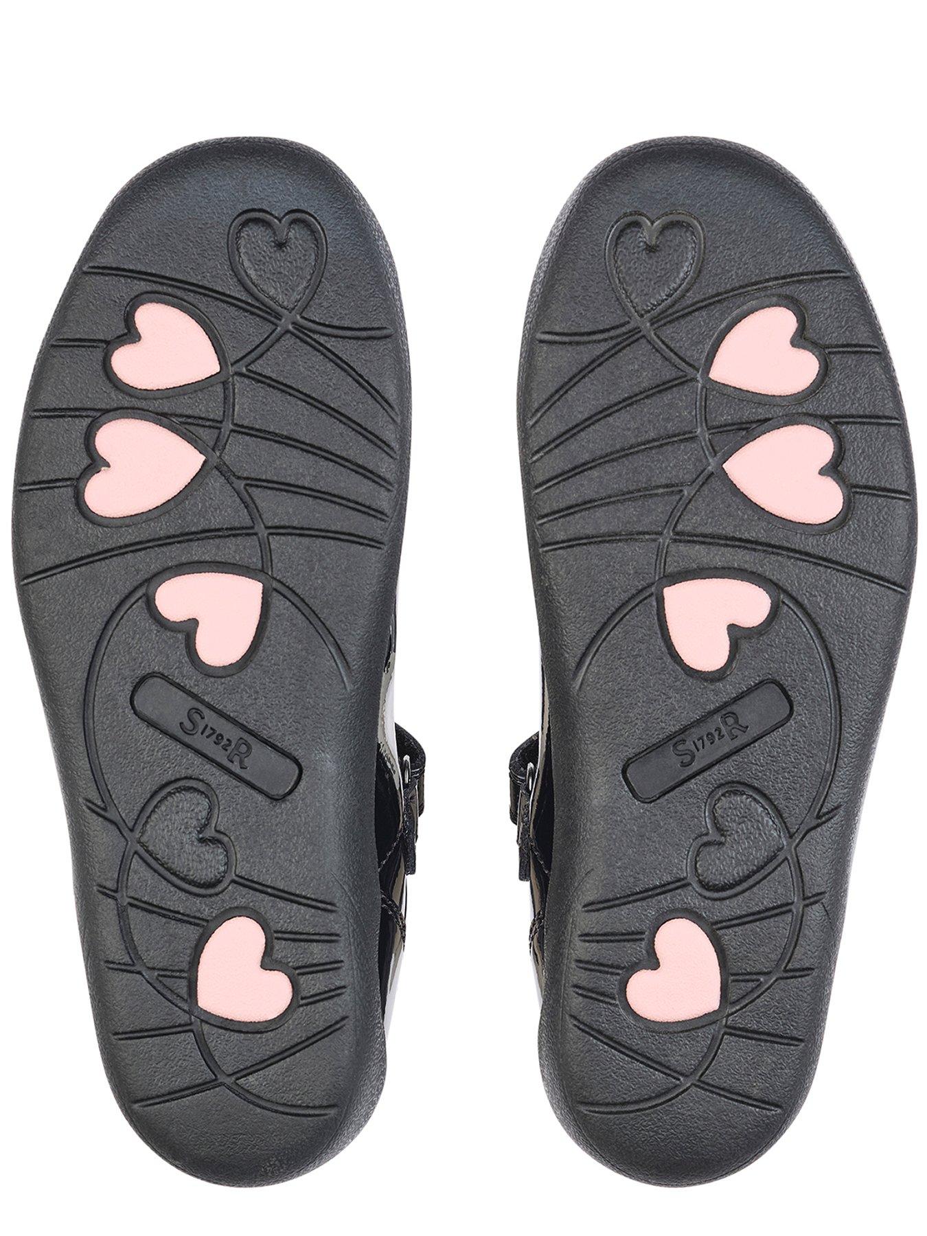 Image 5 of 5 of Start-rite Girls Giggle&nbsp;Patent Leather Riptape Mary Jane School Shoes - Black