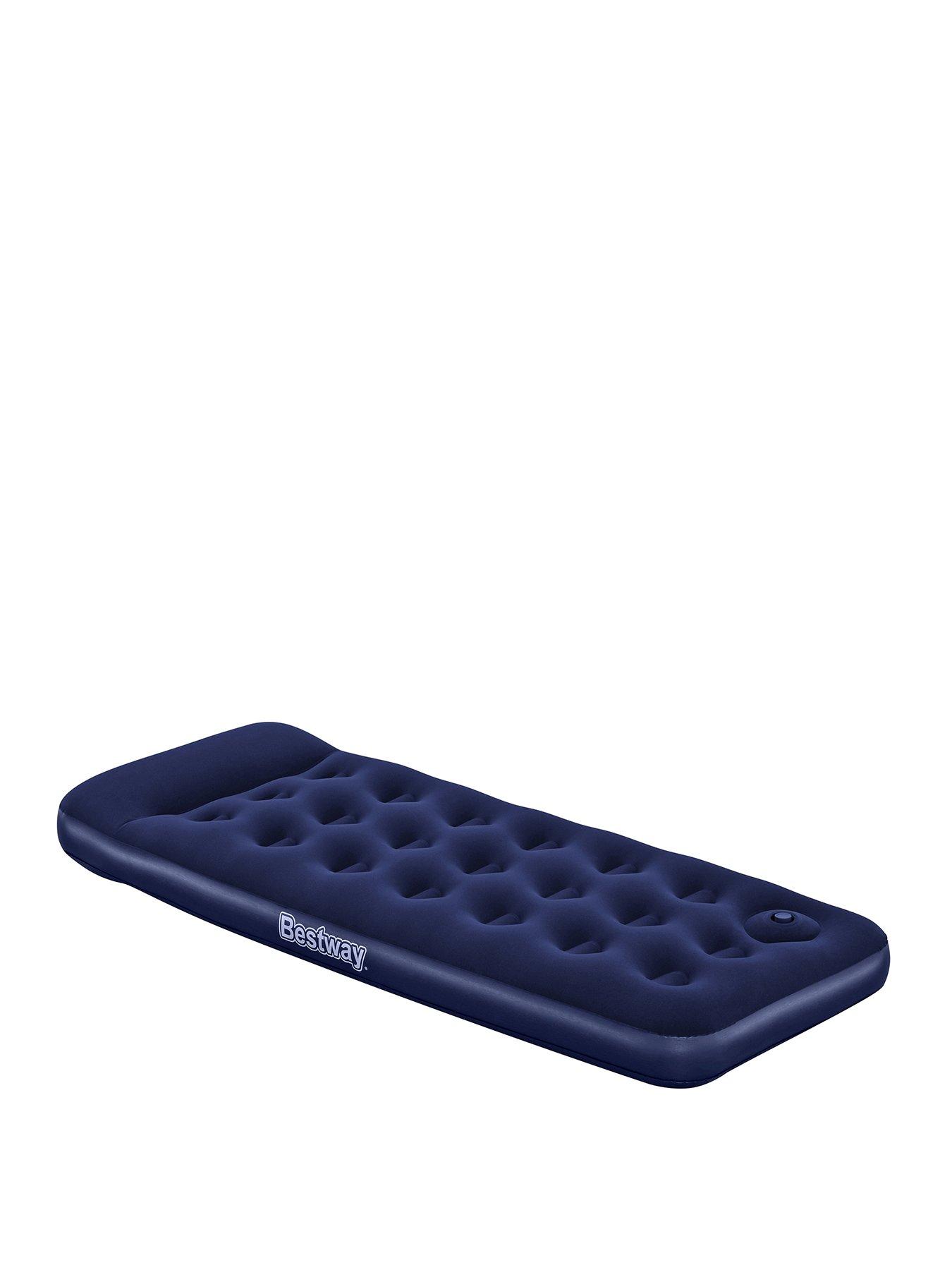 undefined Easy Inflate Single Flocked Airbed