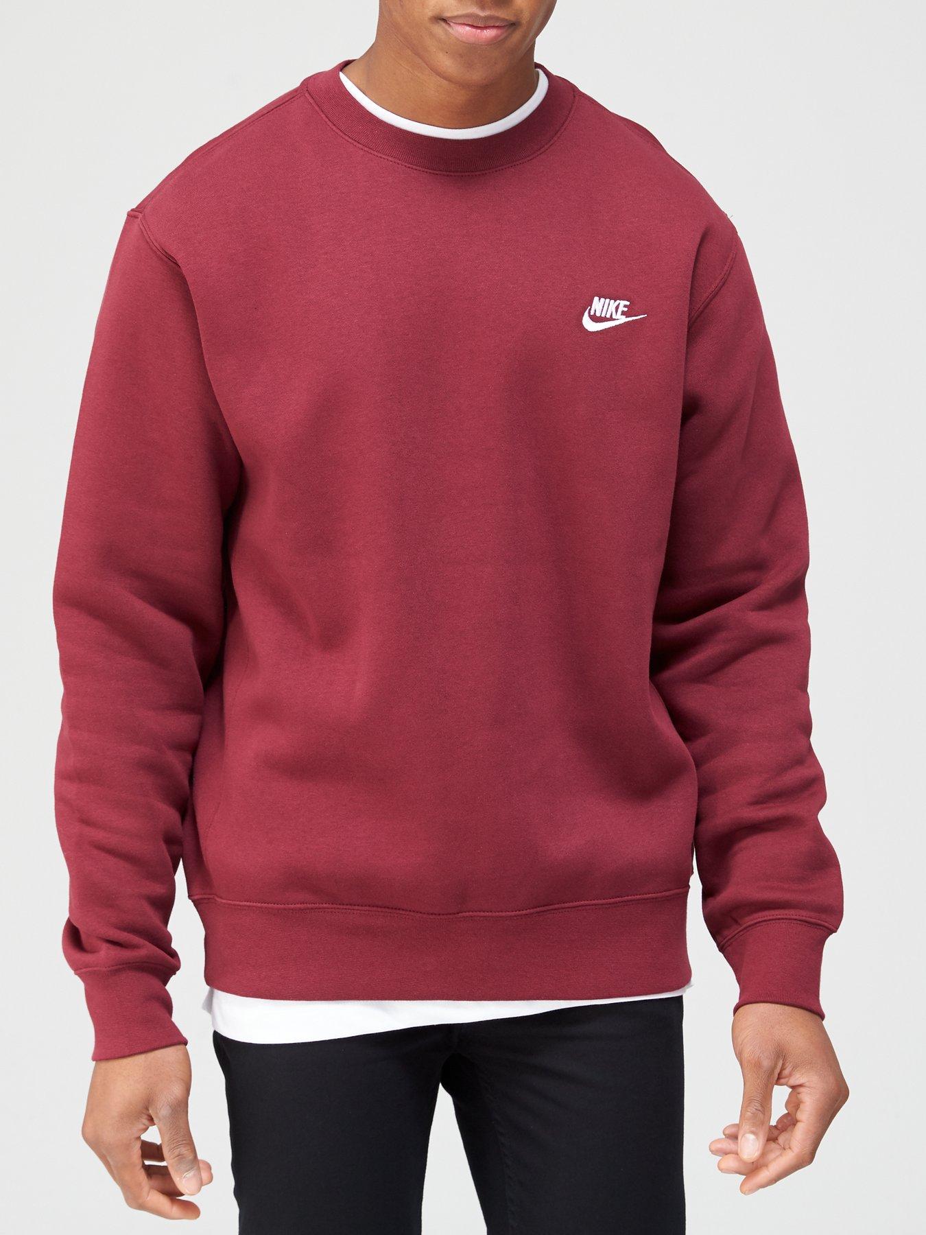 burgundy nike sweatshirt