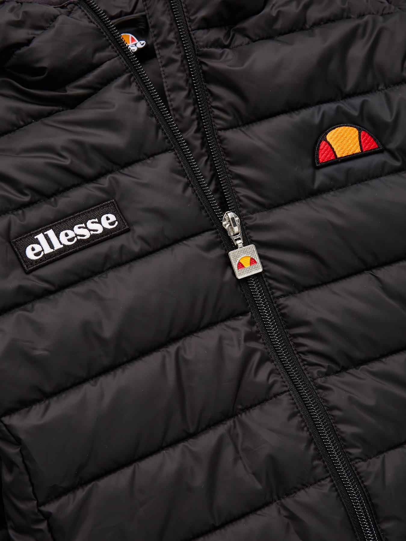 ELLESSE HOODED 3/4 ZIP FLIP WINDBREAKER BLACK