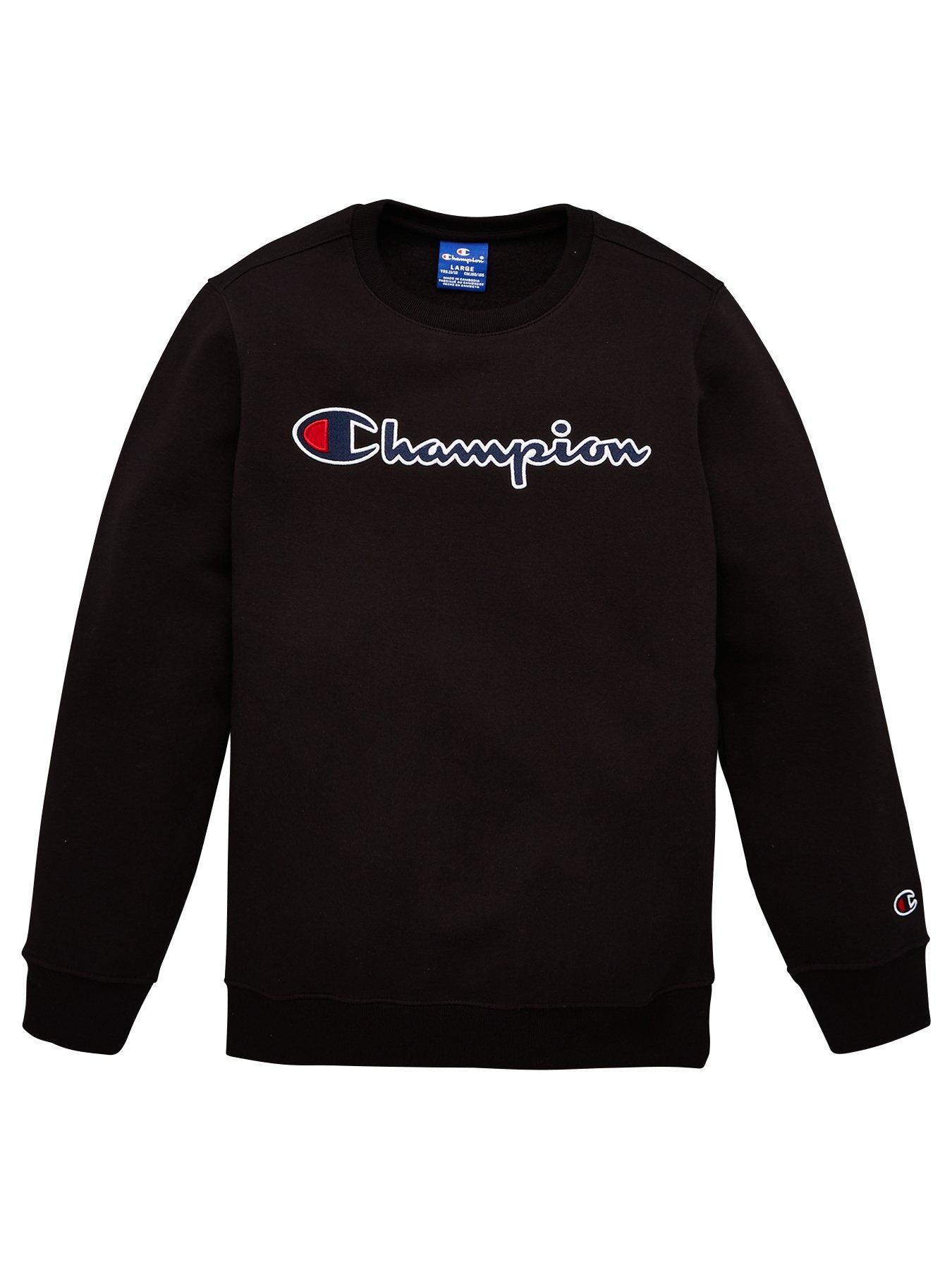 Crew Neck Logo Sweatshirt - Black 