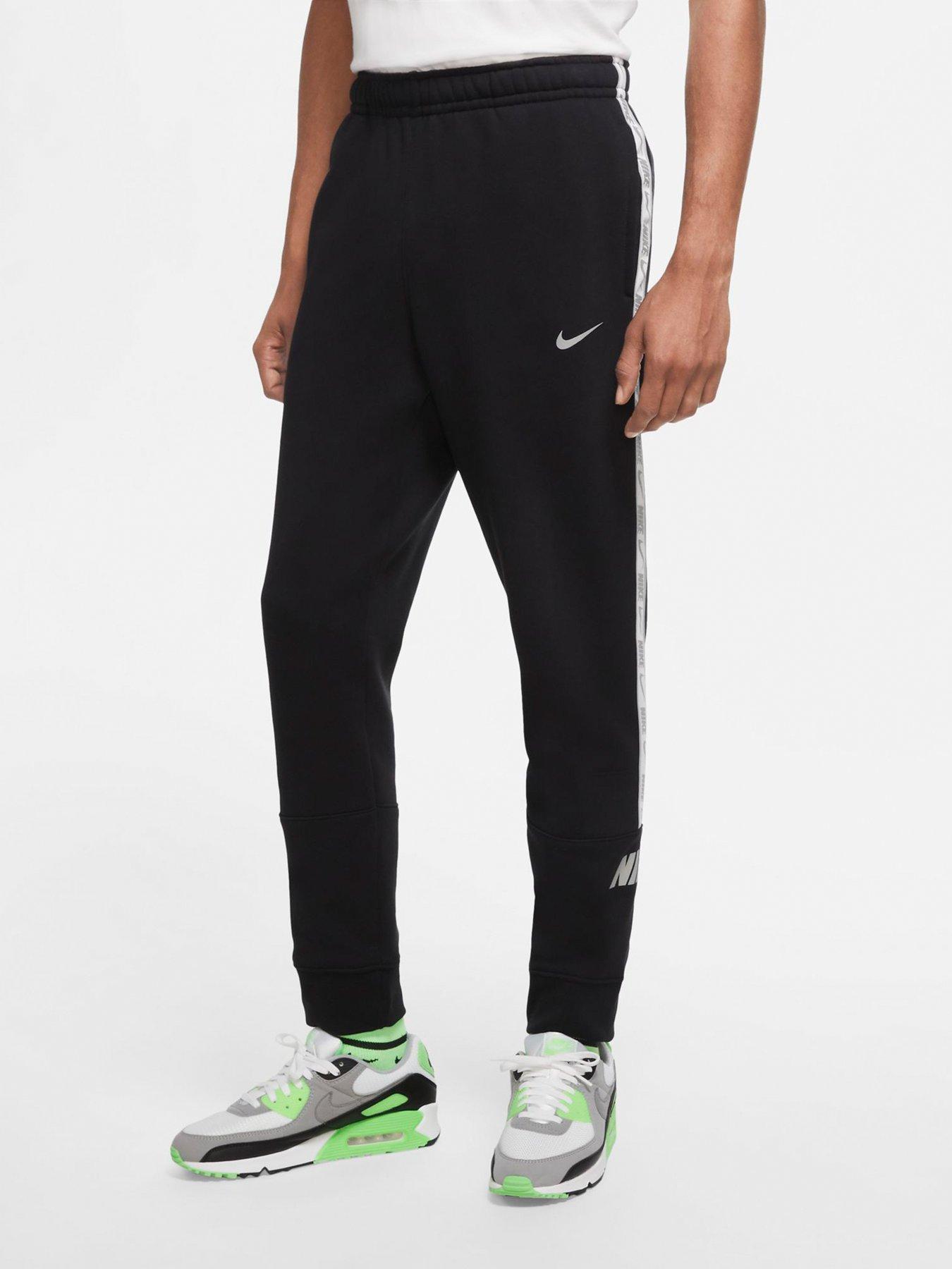 nike tape joggers black
