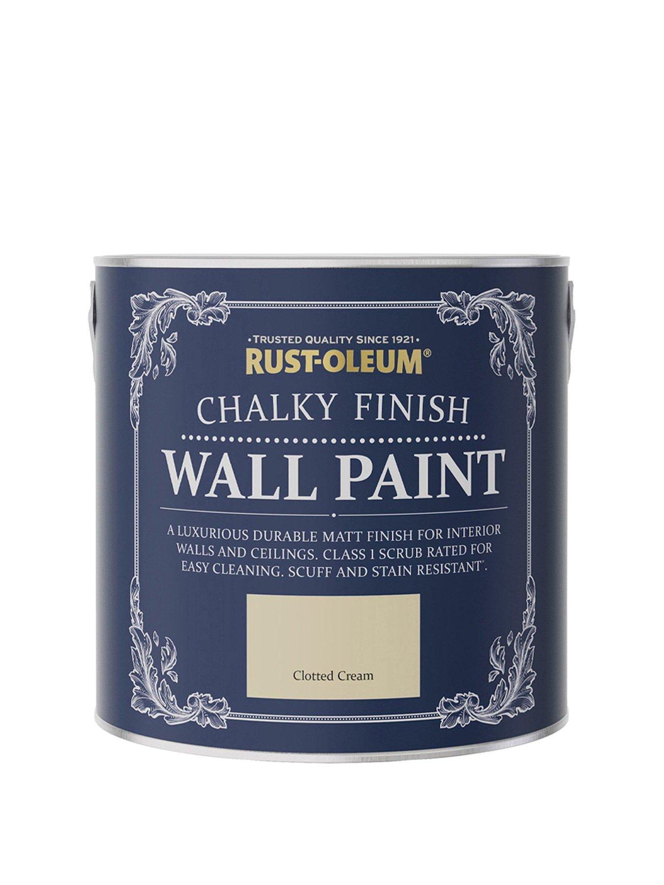 Product photograph of Rust-oleum Chalky Finish 2 5-litre Wall Paint Ndash Clotted Cream from very.co.uk