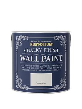 Product photograph of Rust-oleum Chalky Finish 2 5-litre Wall Paint Ndash Antique White from very.co.uk