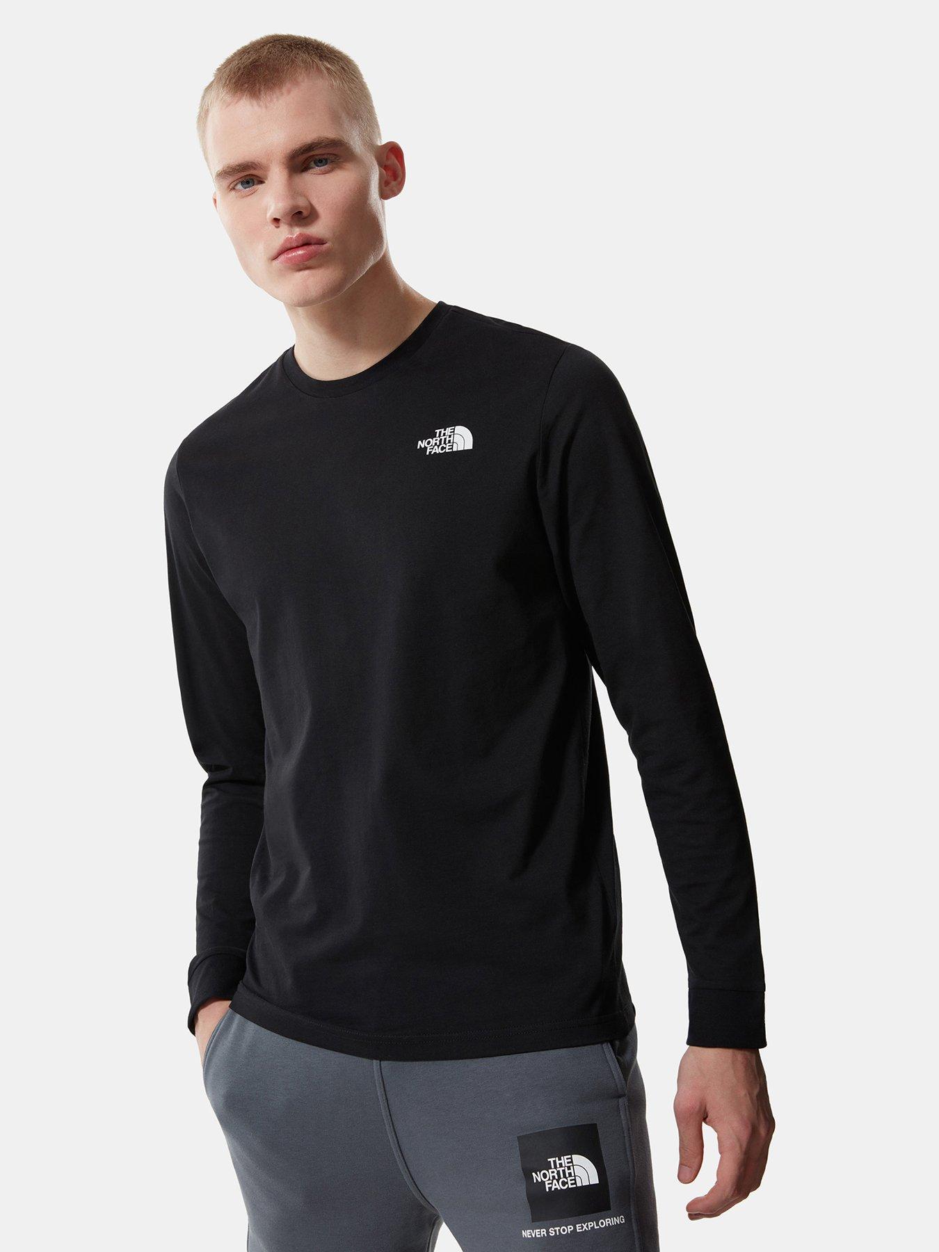 north face men's long sleeve tops