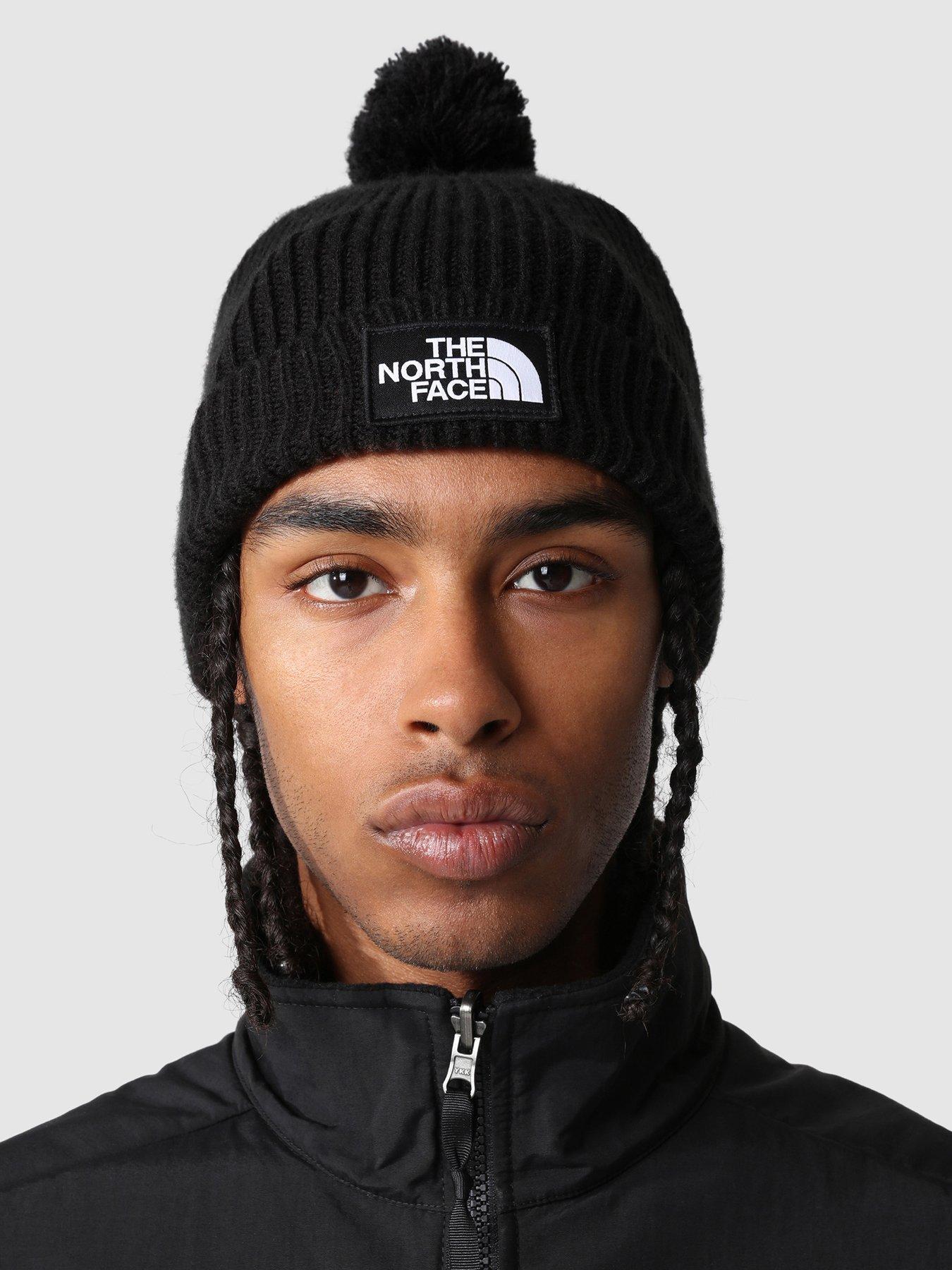 THE NORTH FACE Men's Logo Box Pom Beanie - Black