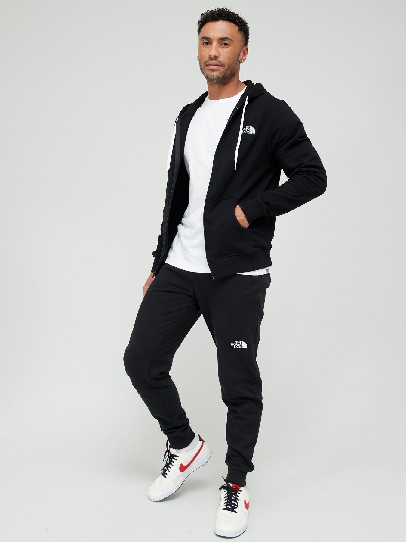 Mens black north face on sale tracksuit