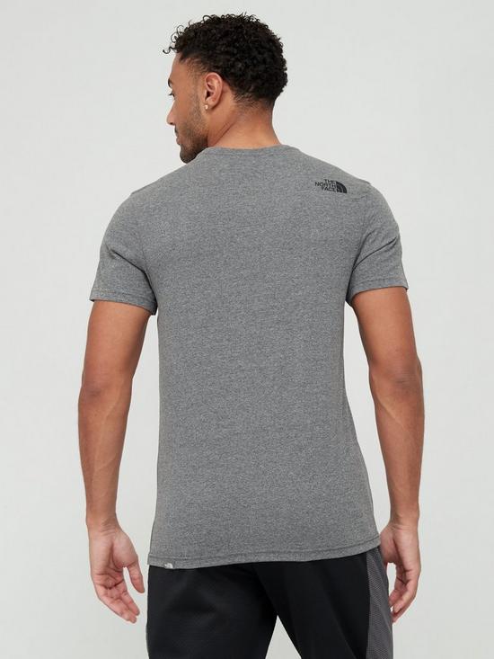 stillFront image of the-north-face-mens-ss-simple-dome-tee-medium-grey-heather
