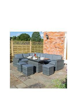 Product photograph of Rowlinson Thornbury Corner Dining Set Grey from very.co.uk