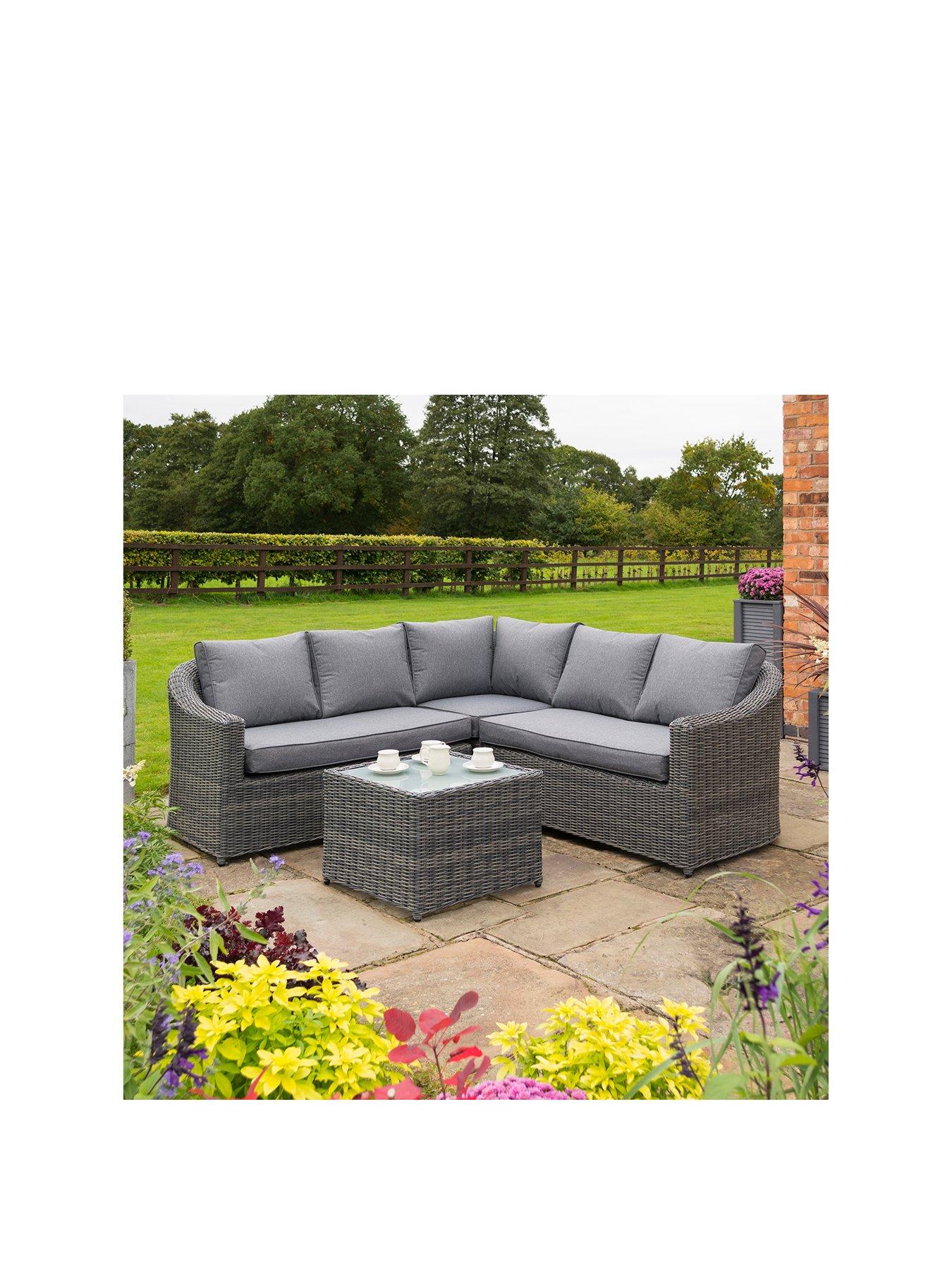 Rowlinson Bunbury Corner Set Grey Weave