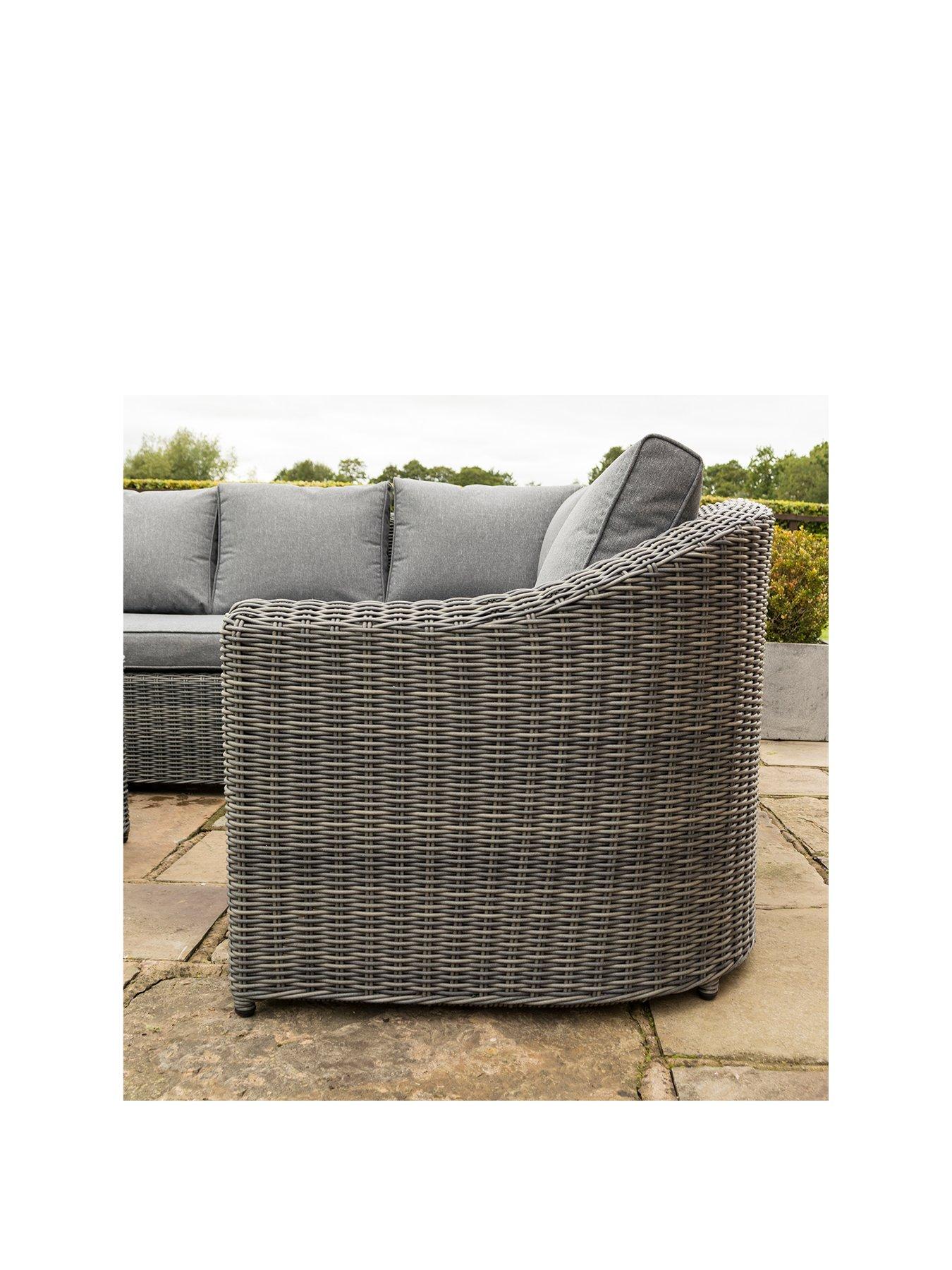 Rowlinson rattan bunbury sofa set in grey discount weave