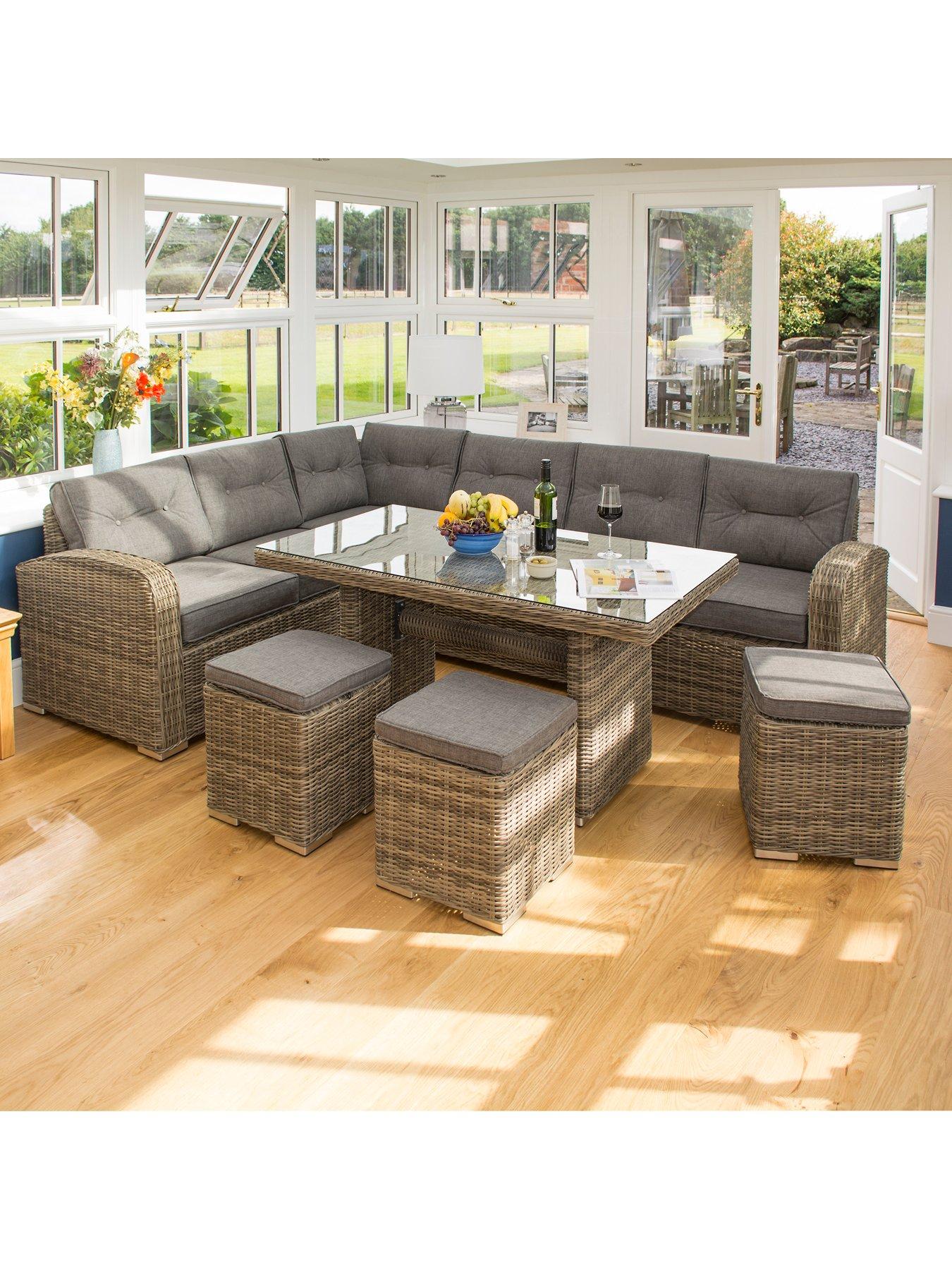 Image 2 of 6 of Rowlinson Thornbury Corner Dining Set Natural