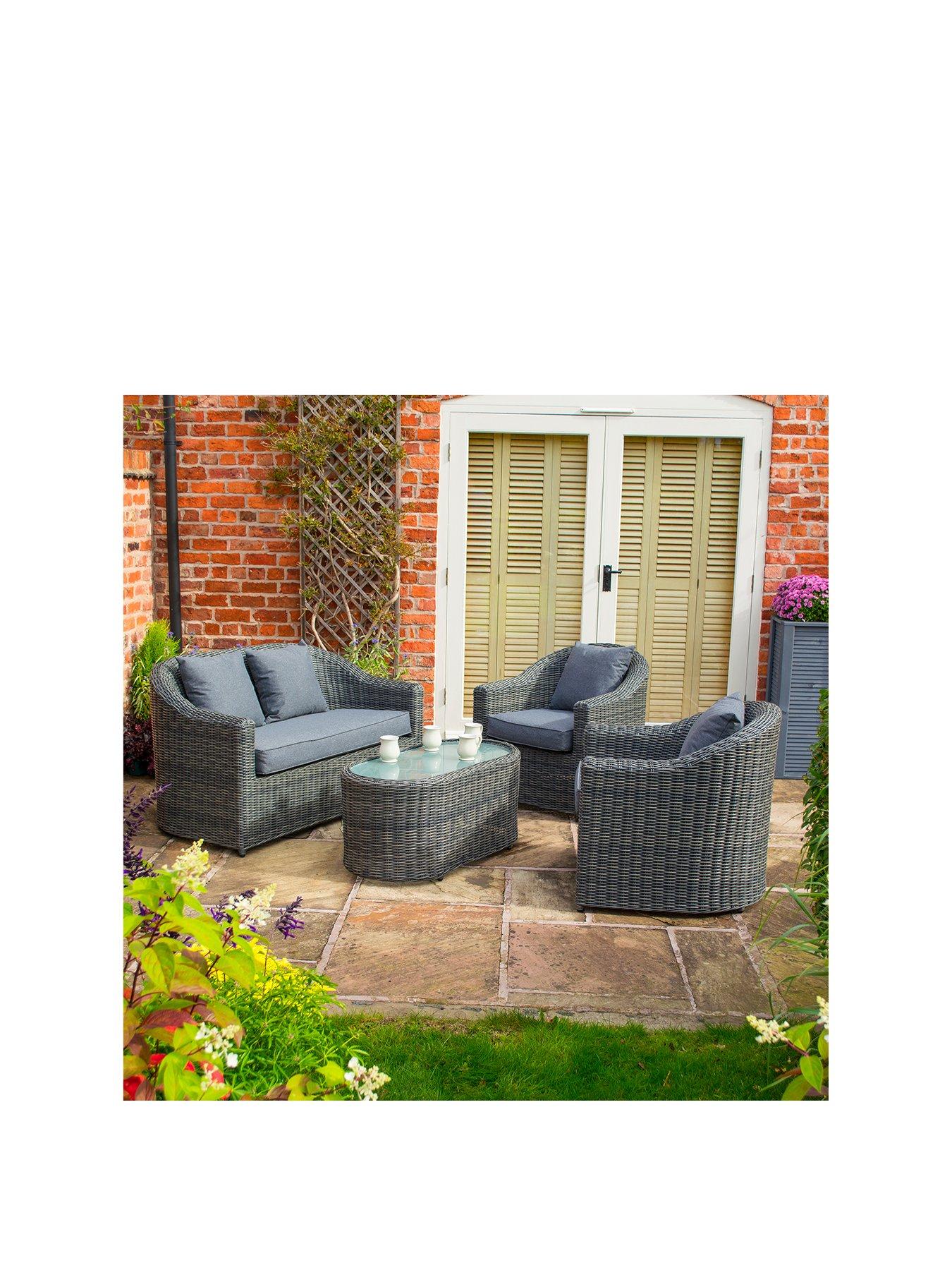 Image 1 of 6 of Rowlinson Bunbury Sofa Set Grey Weave
