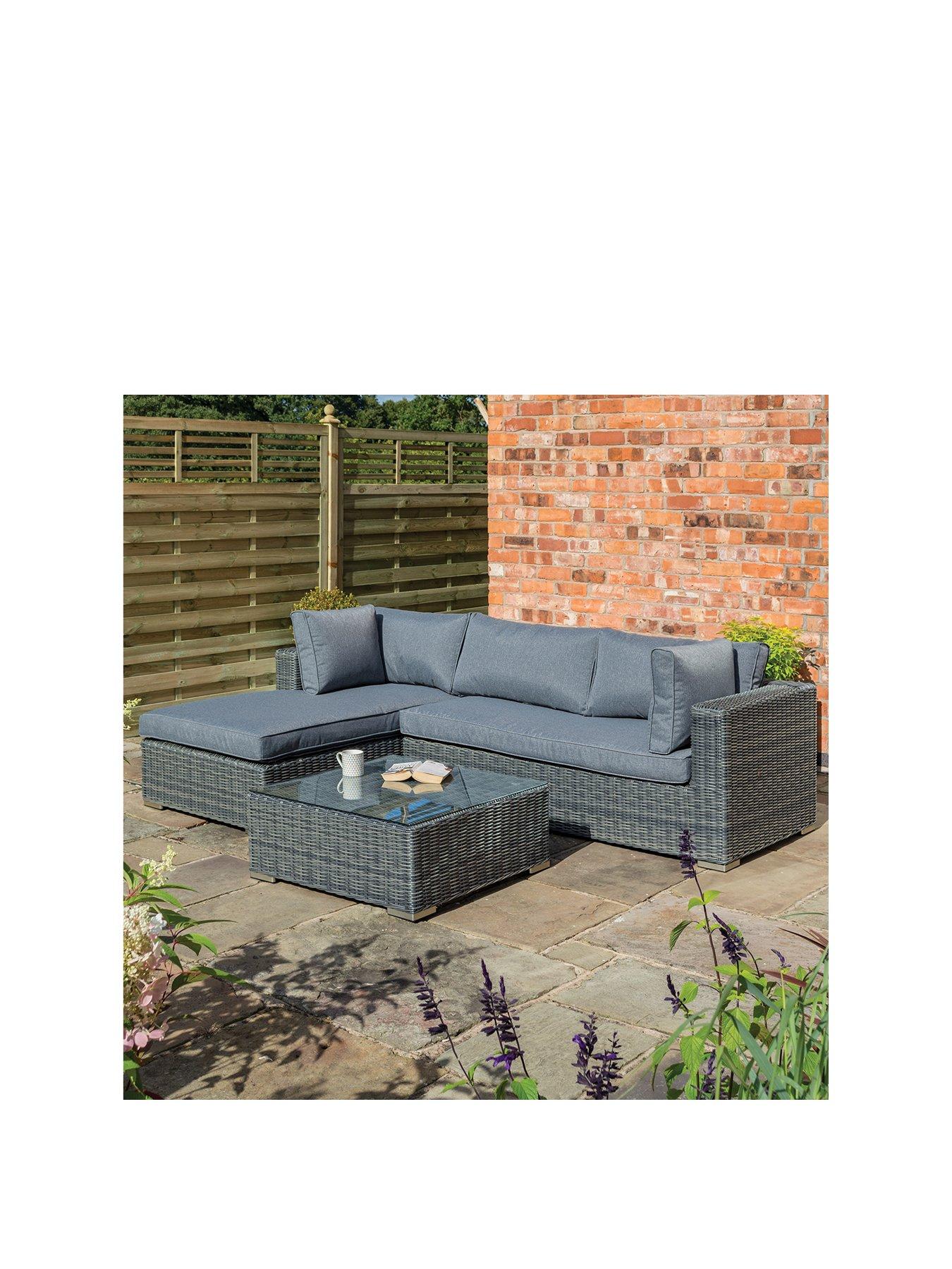 Product photograph of Rowlinson Vienna Lounger Set Grey Weave from very.co.uk