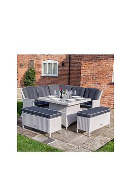 Product photograph of Rowlinson Prestbury Corner Dining Set from very.co.uk