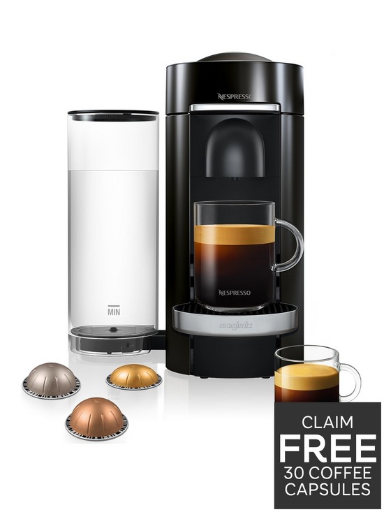 front image of nespresso-vertuo-plus-11385-coffee-machine-by-magimix-black