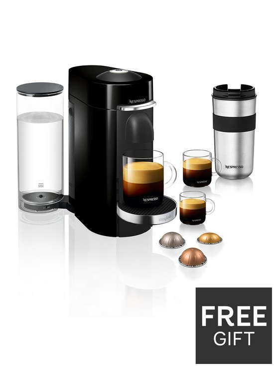 front image of nespresso-vertuo-plus-11385-coffee-machine-by-magimix-black