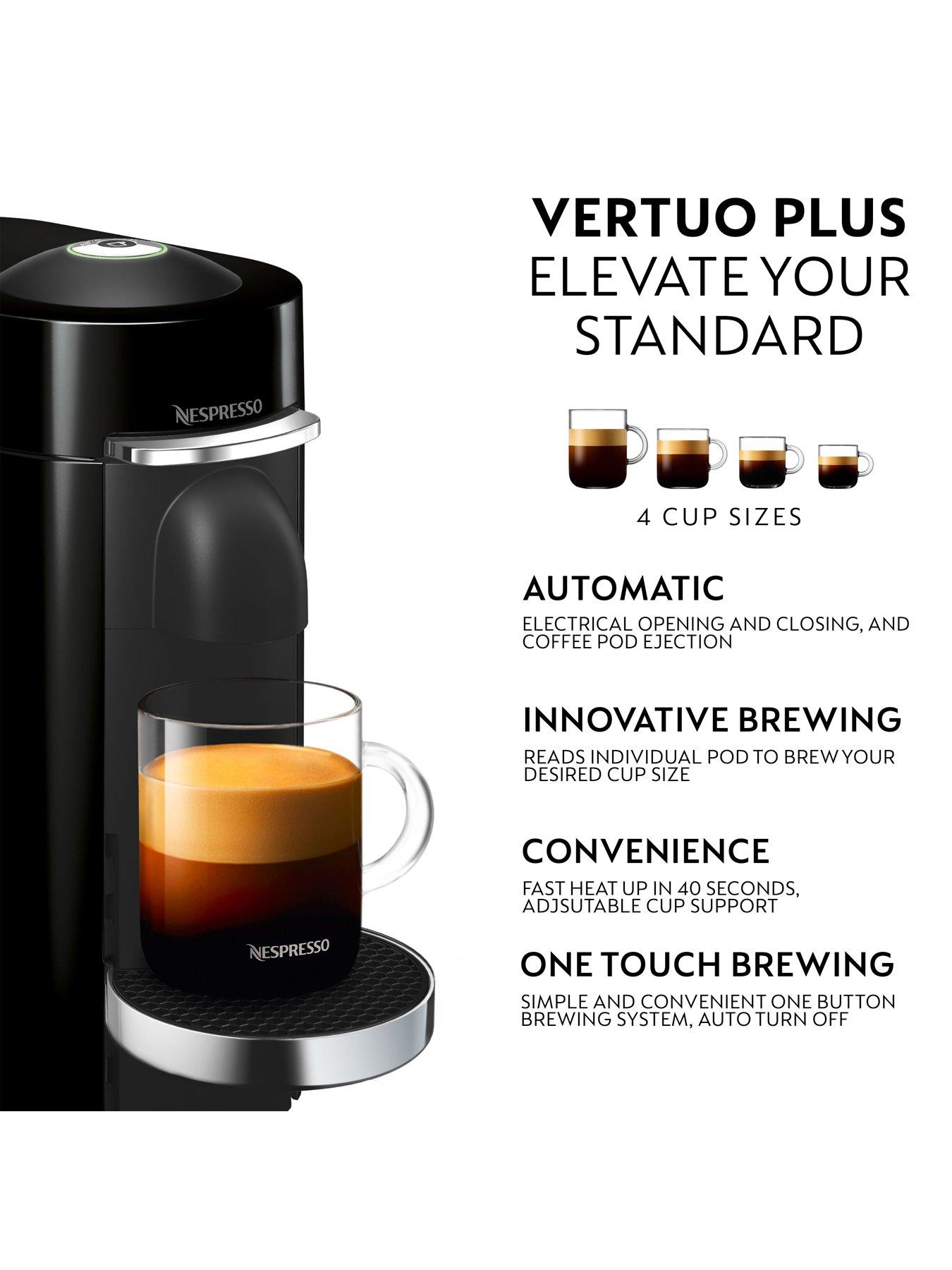 Nespresso Vertuo Plus 11385 Coffee Machine by Magimix - Black | Very.co.uk