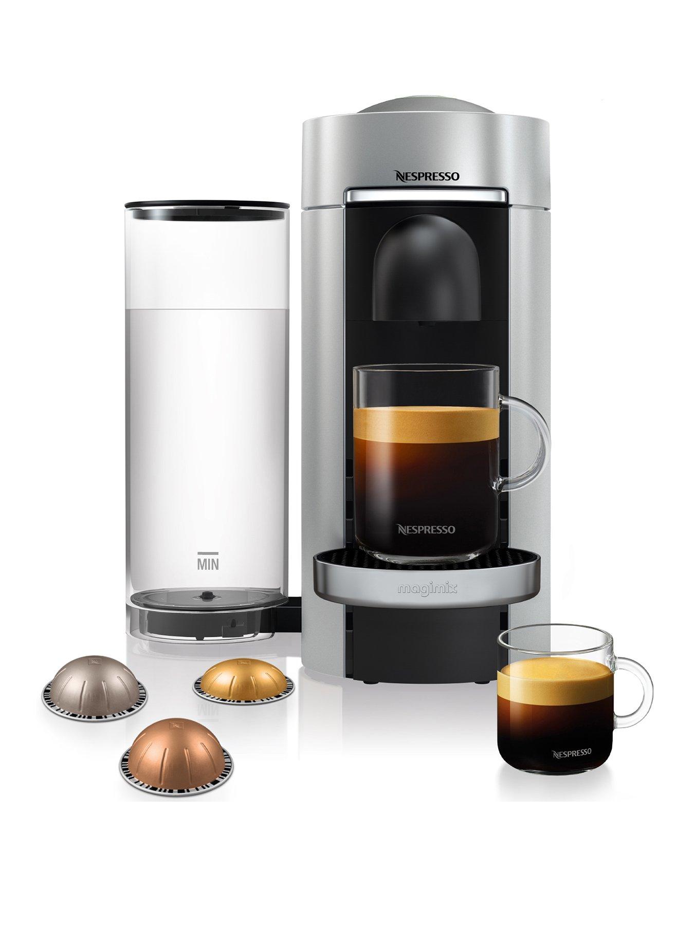 Product photograph of Nespresso Vertuo Plus 11386 Coffee Machine By Magimix - Silver from very.co.uk