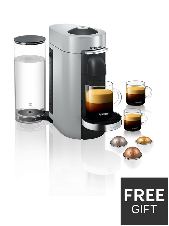 front image of nespresso-vertuo-plus-11386-coffee-machine-by-magimix-silver