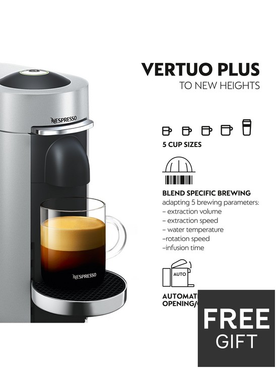 stillFront image of nespresso-vertuo-plus-11386-coffee-machine-by-magimix-silver