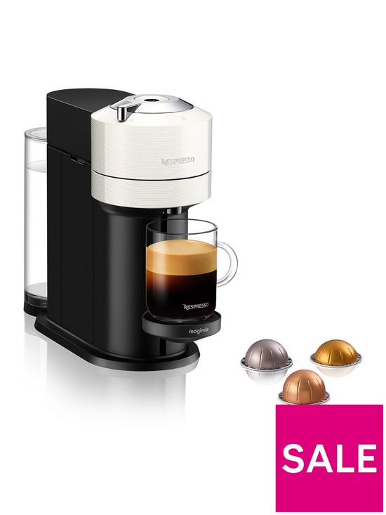 front image of nespresso-vertuo-next-11706-coffee-machine-by-magimix-white