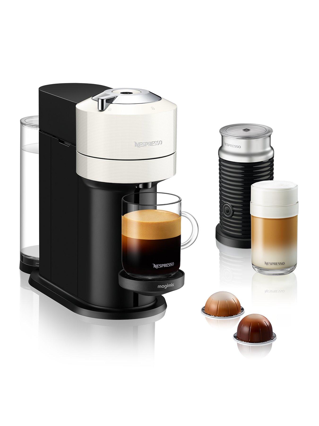 Product photograph of Nespresso Vertuo Next 11710 Coffee Machine With Milk Frother By Magimix - White from very.co.uk