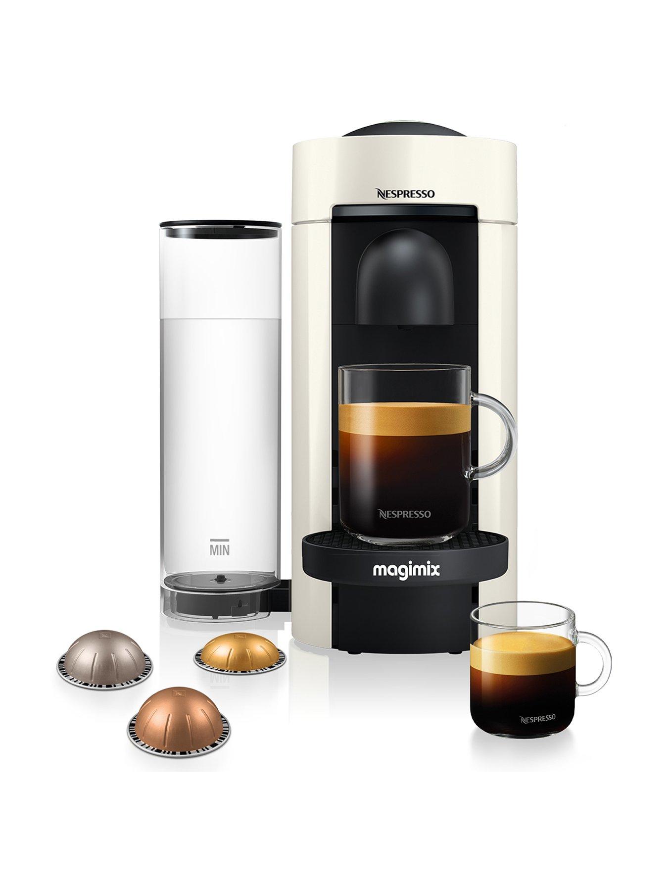 Product photograph of Nespresso Vertuo Plus 11398 Coffee Machine By Magimix - White from very.co.uk