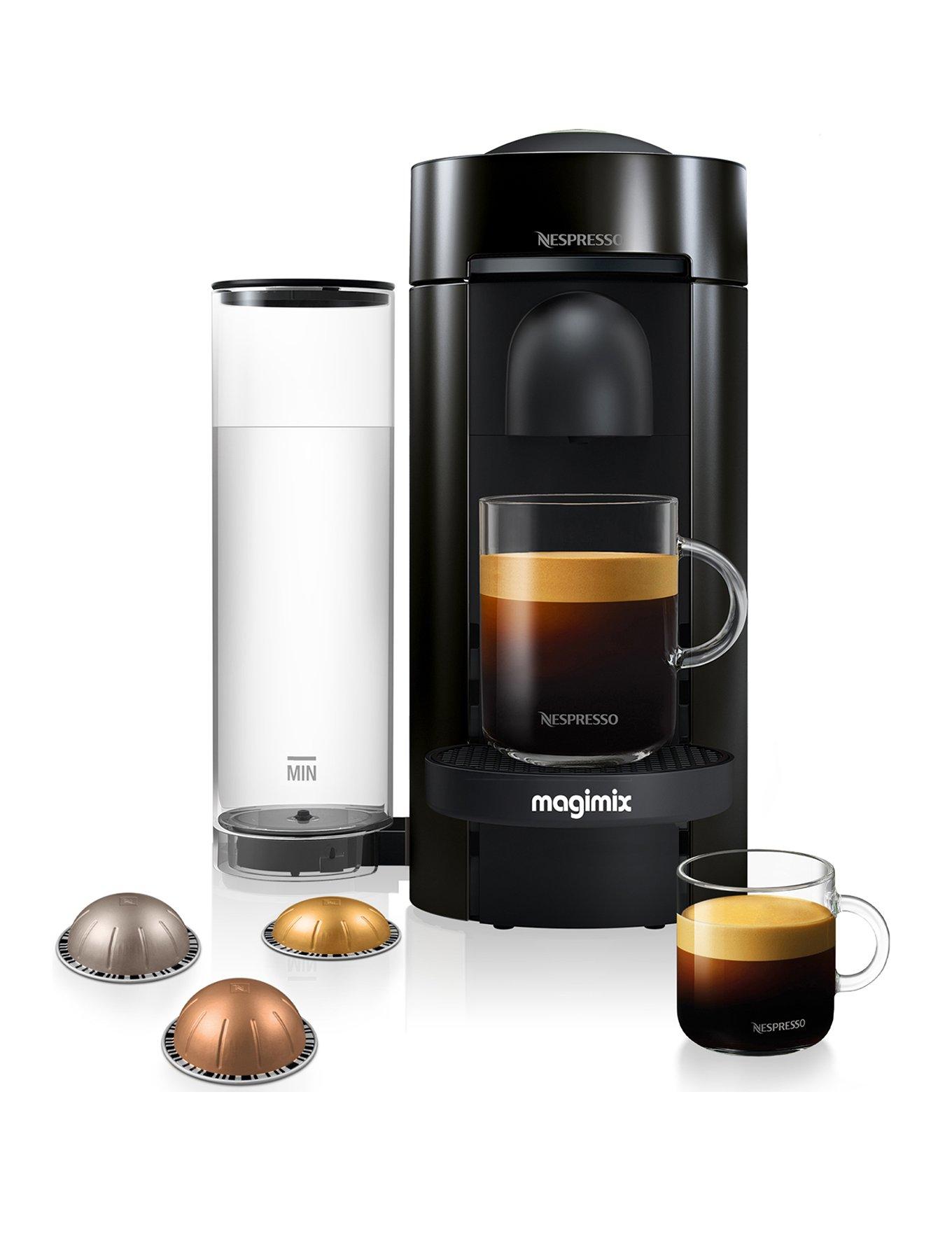Product photograph of Nespresso Vertuo Plus 11399 Coffee Machine By Magimix - Black from very.co.uk