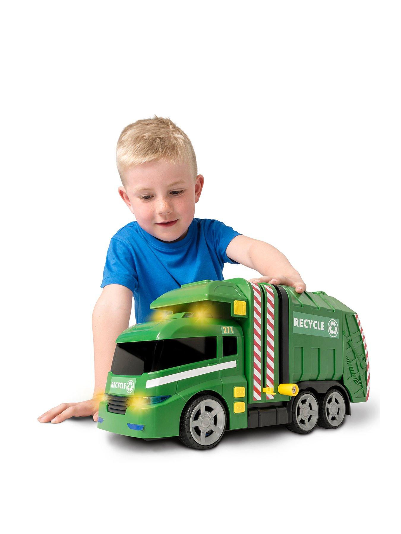 Garbage truck toy with hot sale bins