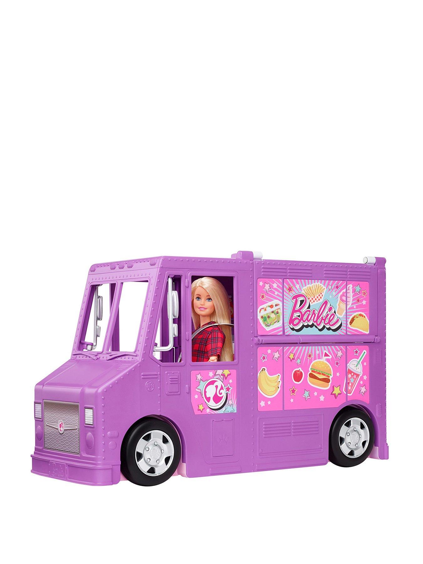 pink barbie food truck car toy