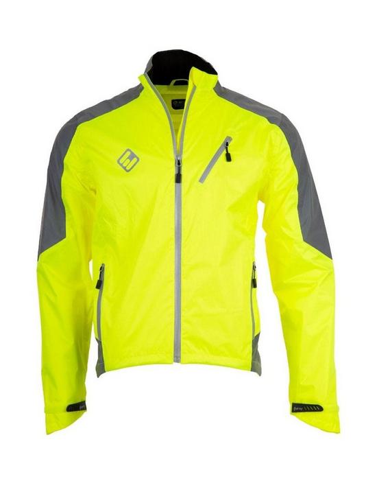 front image of etc-arid-force-10-windproof-cycling-jacket-silveryellow