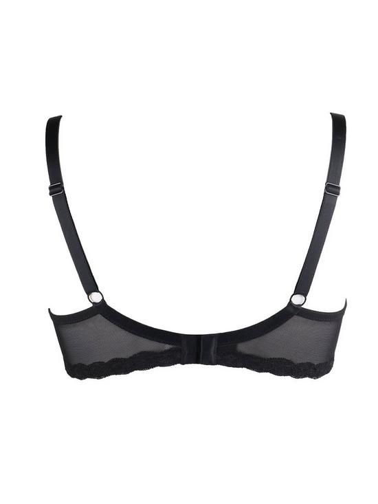stillFront image of pour-moi-luxe-linear-contour-lightly-padded-bra-blackblush