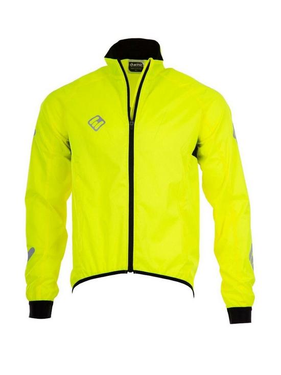 front image of etc-arid-unisex-lightweight-cycling-jacket-yellow