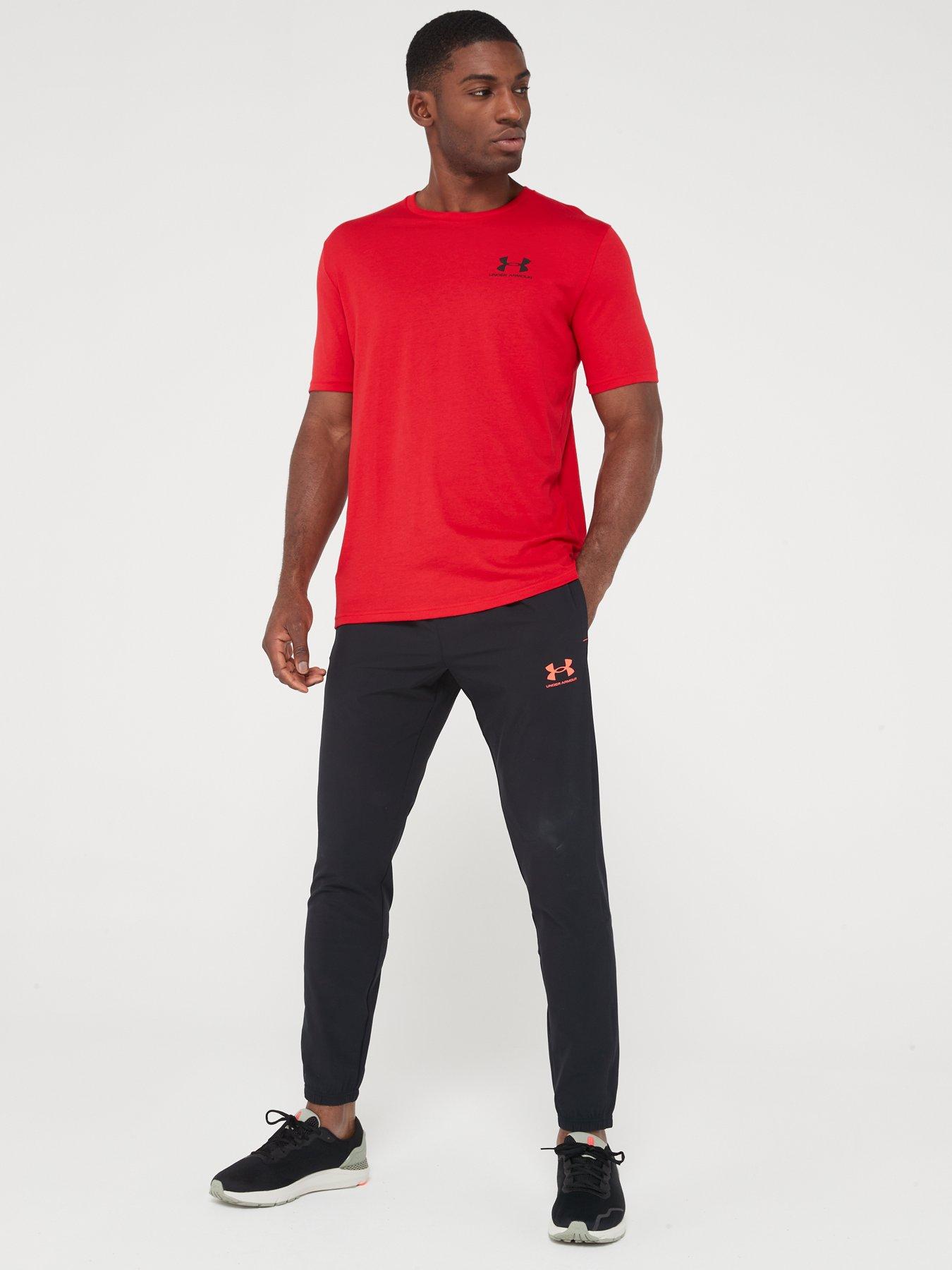 Black and red under armour shirt sale