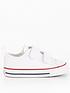  image of converse-infant-unisex-easy-on-velcro-leather-ox-trainers-trainers-white