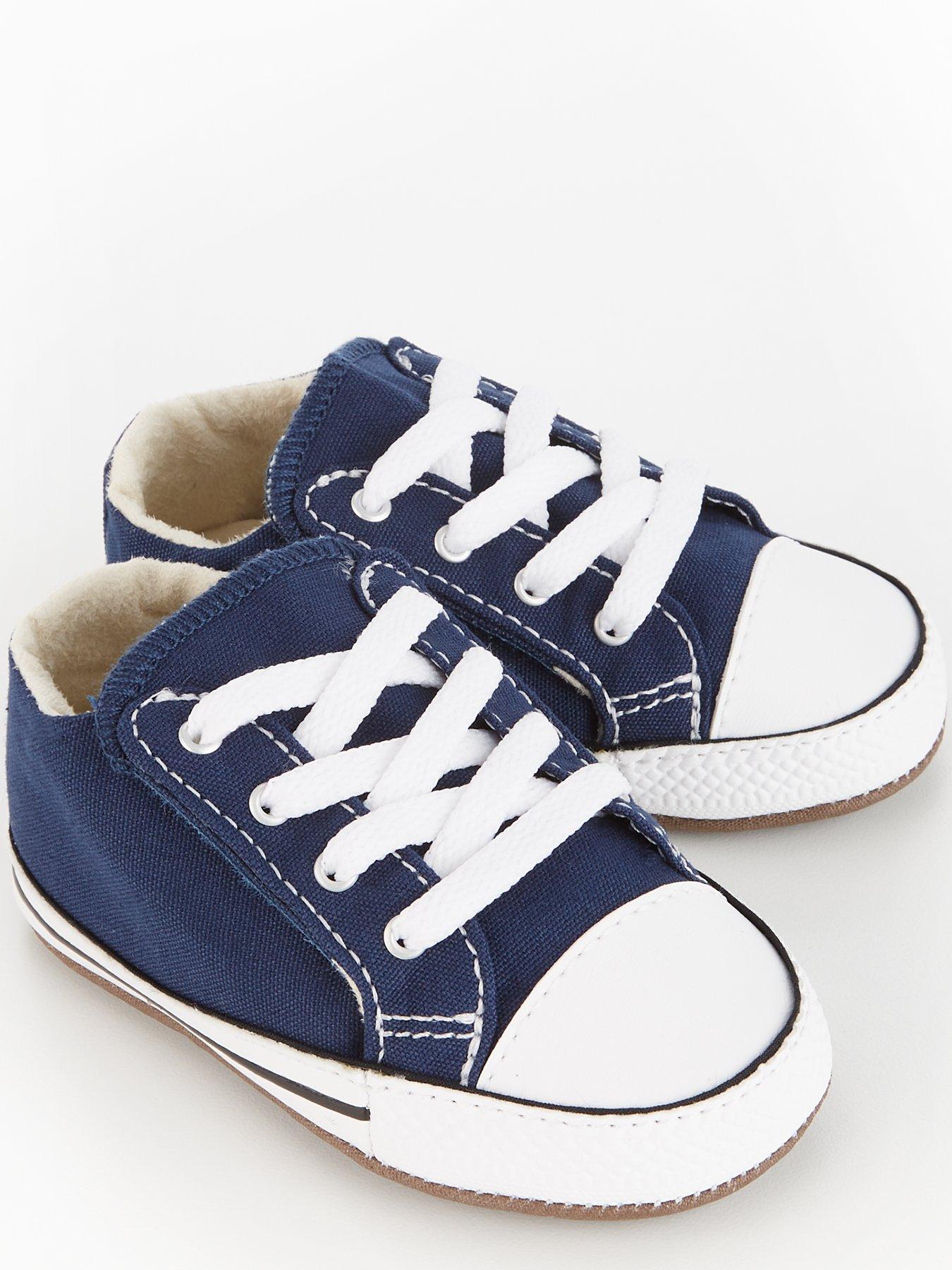 Chuck Taylor All Star Ox Crib Boys Cribster Canvas Trainers Navy White